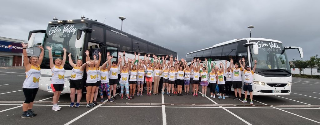 Some of our 2021 Team Runners o their way to Newcastle