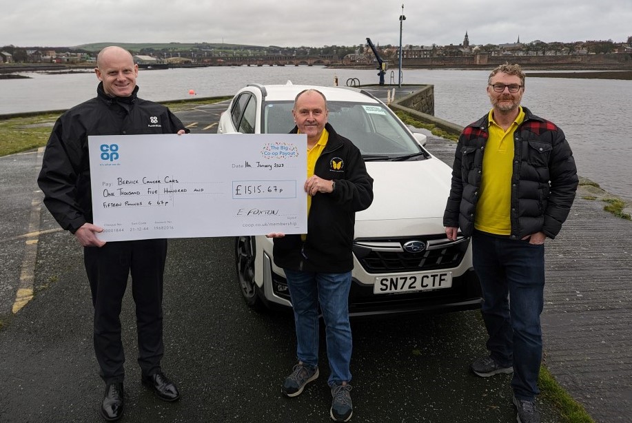 Coop Funeralcare Presentation to Berwick Cancer Cars