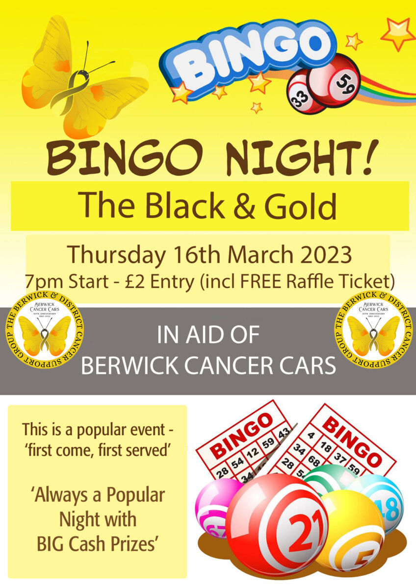Bingo Night Black and Gold Mar 2023
