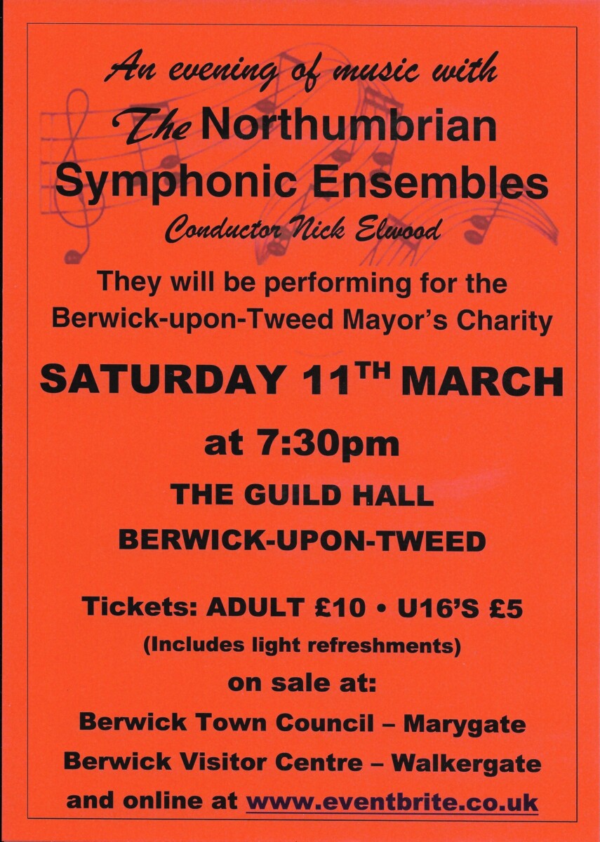 Northumbrian Symphonic Ensembles Concert Poster